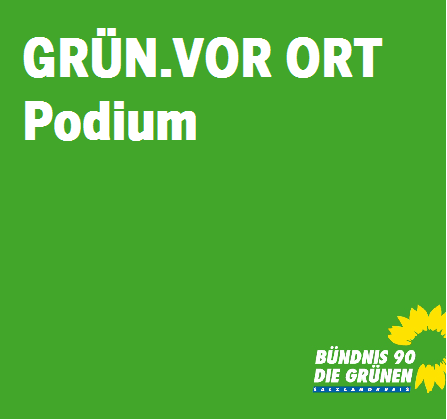 Podium mit Reinhard Köpke und dem Landtagsabgeordneten Christoph Erdmenger