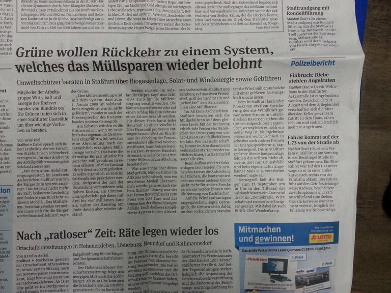 Salzlandgrüne fordern System zum Müllsparen.